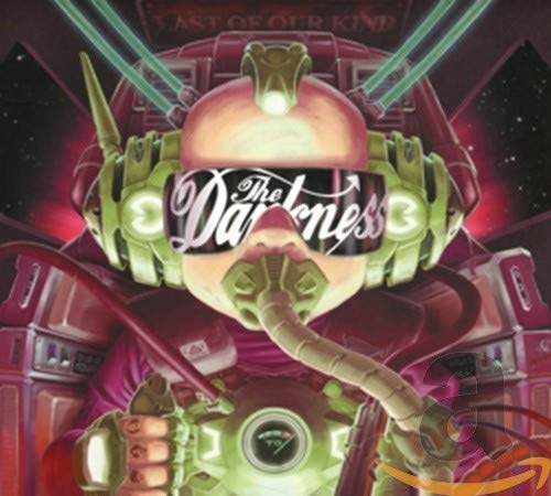 CD cover for “The Darkness” album, featuring a sci-fi helmeted face.