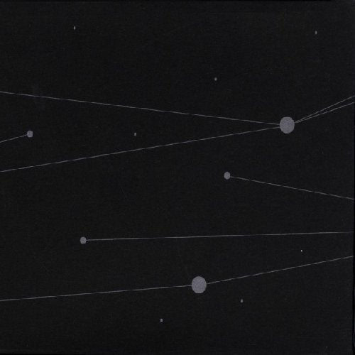 Black CD cover with sparse white lines and small circles.
