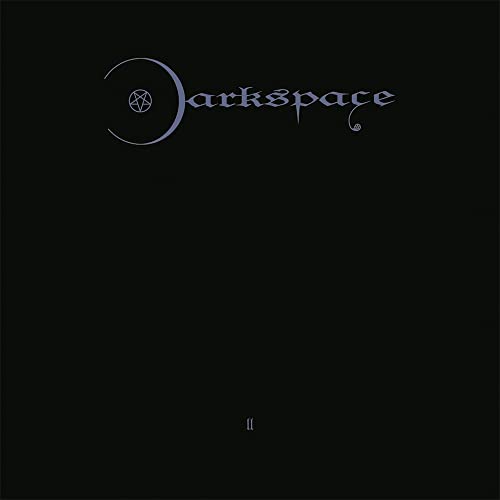 Black album cover with band name “Darkspace” and a crescent moon symbol.