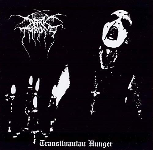 Black and white album cover featuring a screaming figure, candles, and band logo.