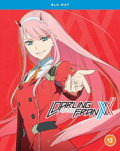 Blu-ray cover for anime "Darling in the Franxx" featuring a pink-haired girl.