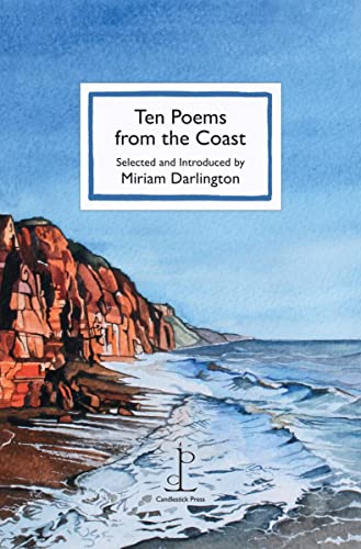Book cover showing red cliffs, ocean waves, and the title Ten Poems from the Coast.