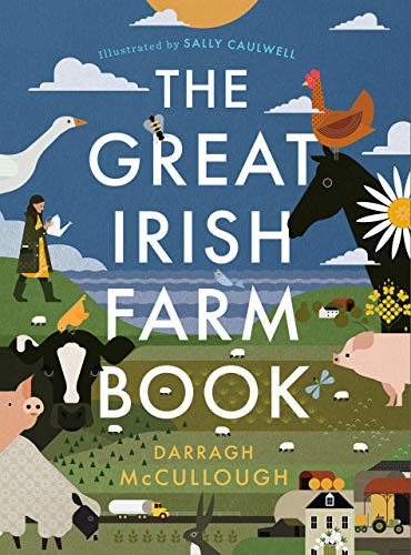 Book cover with illustrated farm animals, people, and countryside scene.