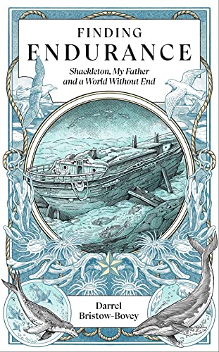 Book cover featuring an illustration of the ship Endurance surrounded by sea life.