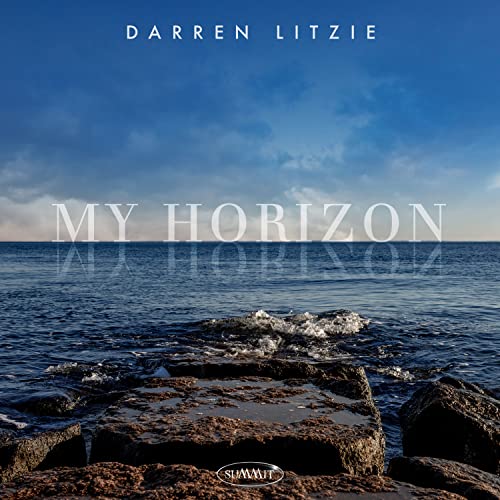 CD cover for Darren Litzie’s “My Horizon” featuring ocean and sky.