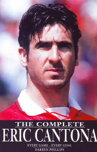 Close-up portrait of Eric Cantona in a Manchester United jersey.