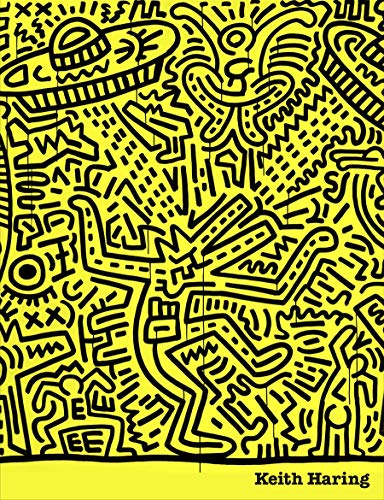 Yellow cover with black line-art figures in Keith Haring’s style.