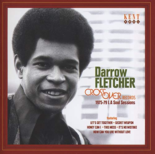 "Darrow Fletcher's album cover featuring a black-and-white portrait with green and orange text."