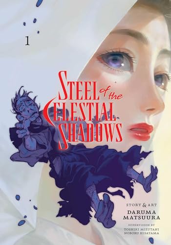 Book cover featuring a woman’s face and a shadowy figure in blue.