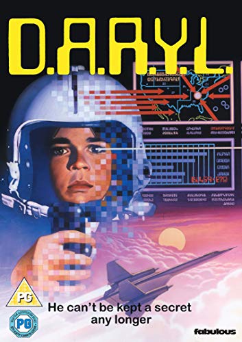 "DVD cover for 'D.A.R.Y.L.' featuring a pixelated astronaut and futuristic graphics."