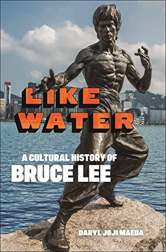 Book cover featuring a bronze statue of Bruce Lee with title “Like Water”.