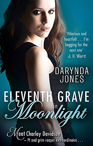 Book cover: woman in black, title “Eleventh Grave in Moonlight.”