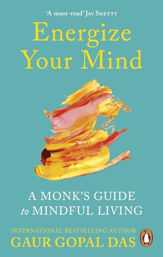 Book cover with abstract yellow and pink brushstrokes, title “Energize Your Mind.”