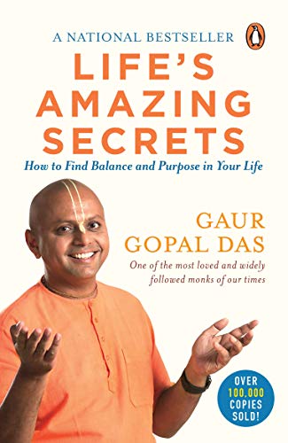 Book cover featuring author Gaur Gopal Das in orange robes.