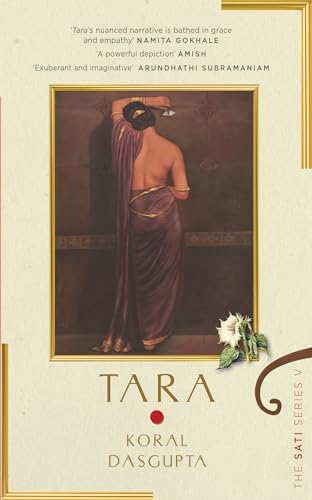 Book cover: woman in sari viewed from behind, with white flowers.