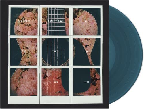 Dashboard Confessional album cover with blue vinyl record shown beside it.