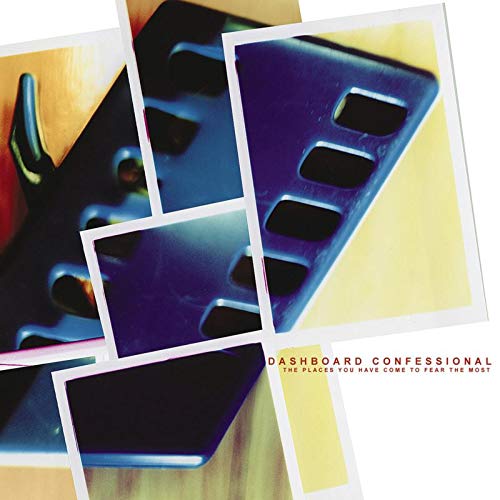 Dashboard Confessional album cover with overlapping polaroid-style photos.