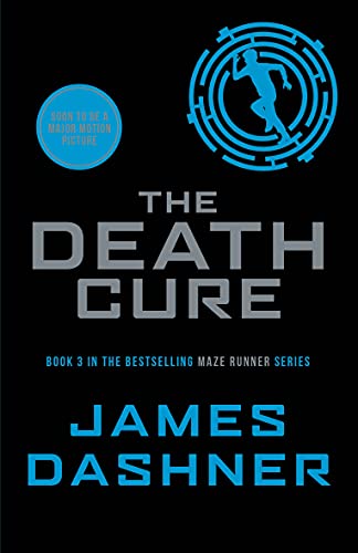 Book cover for "The Death Cure" with a maze-like circular design.