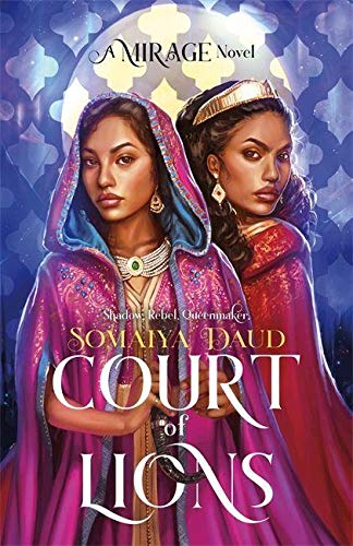 Book cover: two women with ornate headwear and vibrant robes.