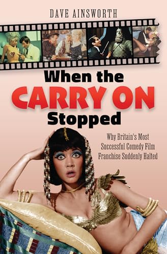 Book cover for “When the Carry On Stopped” featuring a film strip and actress.