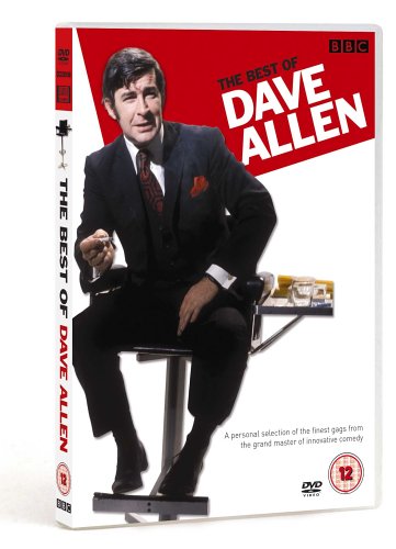 DVD cover featuring comedian Dave Allen in a suit, holding a cigarette.