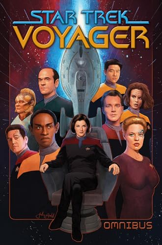 Star Trek: Voyager Omnibus cover featuring the ship and main characters.