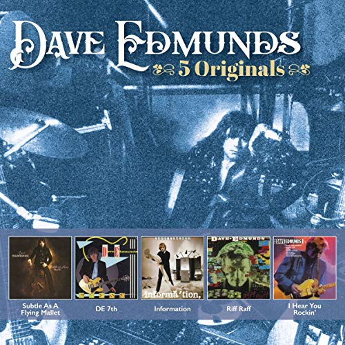 "CD box set cover featuring Dave Edmunds with 5 album covers below his name."