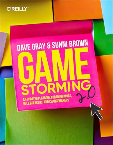 Book cover featuring the title Gamestorming 2.0 on a pink sticky note background.