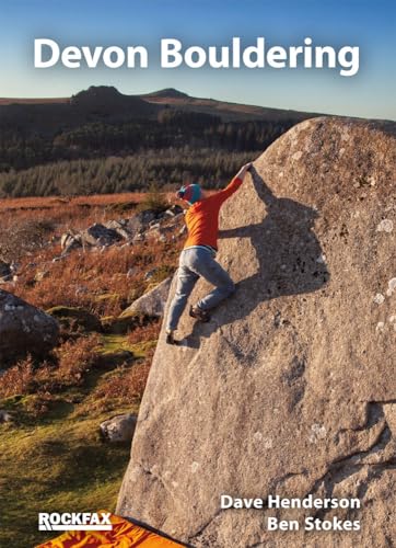Book cover: a climber on a large rock in a moorland landscape.