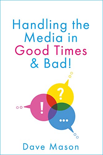 Book cover with colorful speech bubbles and title “Handling the Media.”