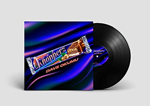 Dave Okumu’s “Knopperz” vinyl record with a chocolate bar image on the cover.