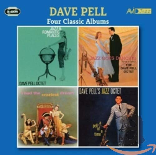 CD cover for Dave Pell’s “Four Classic Albums” with quartet imagery.