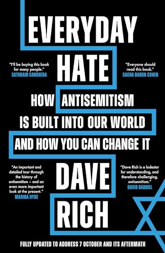 Book cover with white text on black background, framed by a blue maze line.