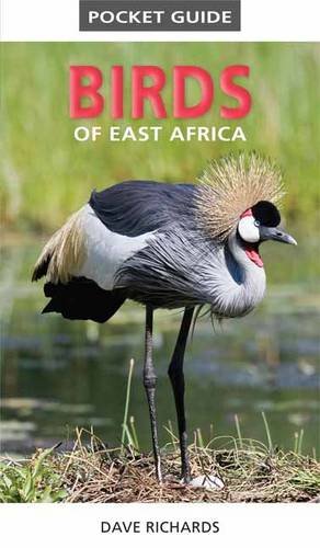 Book cover featuring a grey crowned crane, titled “Birds of East Africa.”