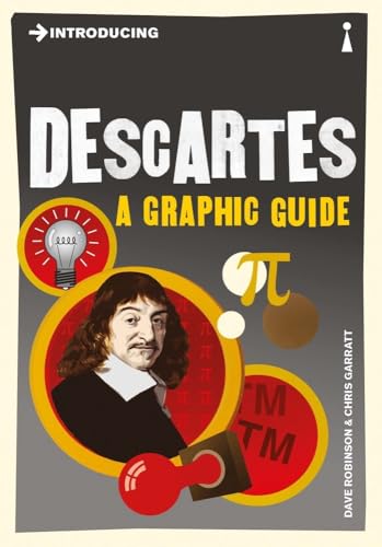Book cover: "Descartes: A Graphic Guide" with portrait and mathematical symbols.