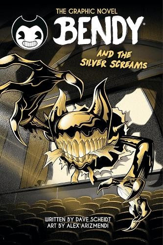 Bendy graphic novel cover featuring a monstrous, golden Bendy character.
