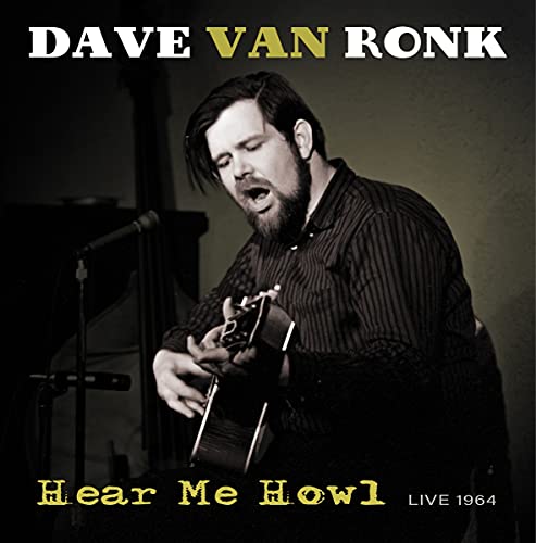 Dave Van Ronk portrait playing guitar on album cover, 1964.