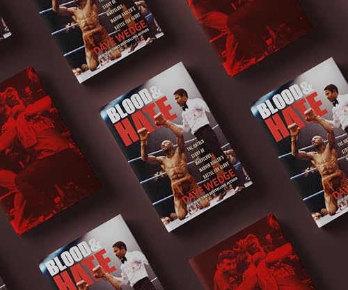 Book cover featuring boxer Marvin Hagler with red and black design.