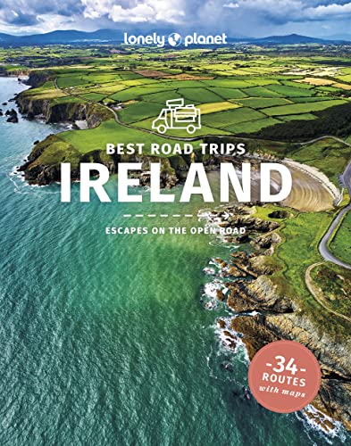 Lonely Planet Ireland road trip guide with coastal landscape cover.