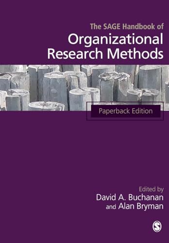 Purple book cover with white text: “The SAGE Handbook of Organizational Research Methods.”