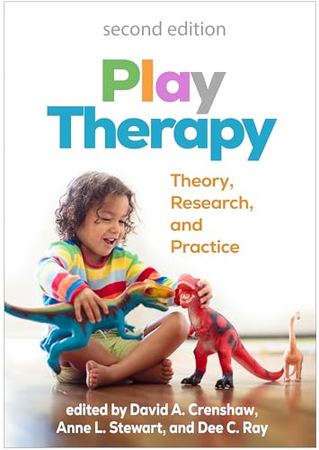 Book cover: "Play Therapy" second edition, featuring a child with toy dinosaurs.