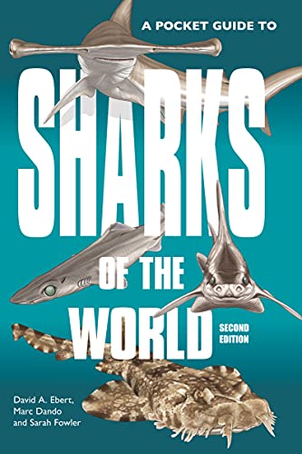 Book cover featuring illustrations of various shark species in blue tones.