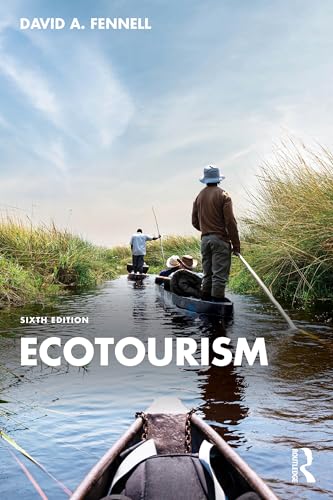 Book cover for “Ecotourism” showing a person poling a boat through wetlands.