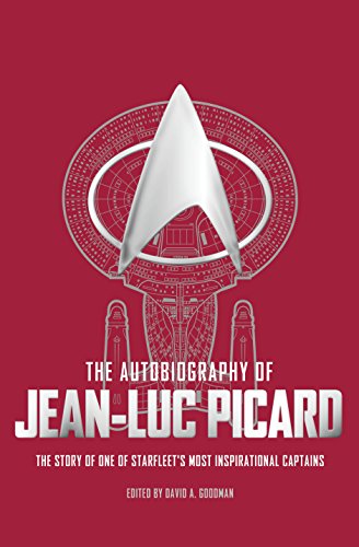 Book cover for "The Autobiography of Jean-Luc Picard" with Starfleet insignia.