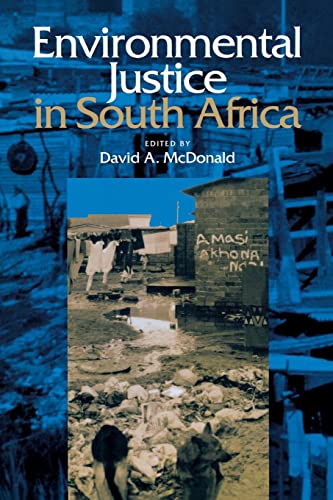 Book cover: “Environmental Justice in South Africa” with a township scene.
