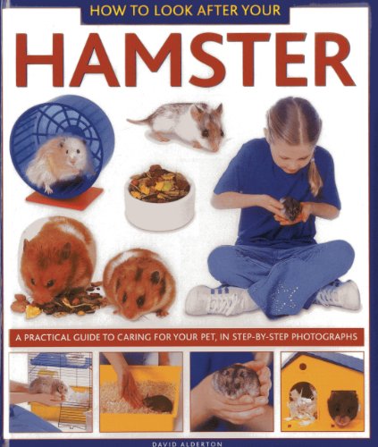 Book cover featuring hamsters, a child, and hamster care items.