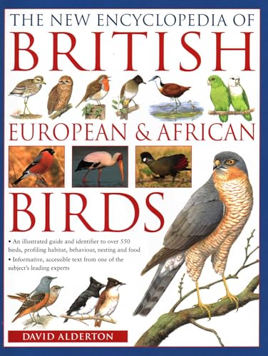 Book cover featuring illustrations of various British, European and African birds.