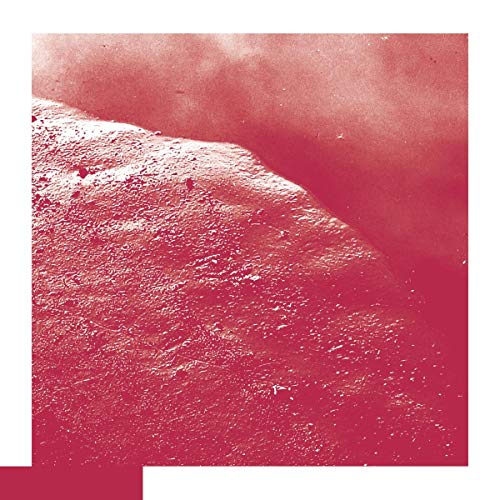 Abstract red textured surface with a diagonal gradient transition against a white background.
