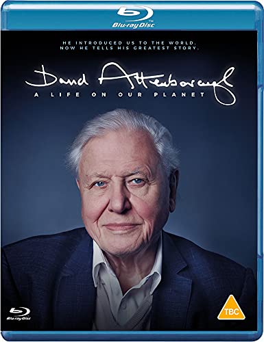 Blu-ray cover featuring a portrait of David Attenborough.