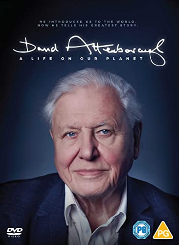 DVD cover featuring a portrait of David Attenborough against a dark blue background.